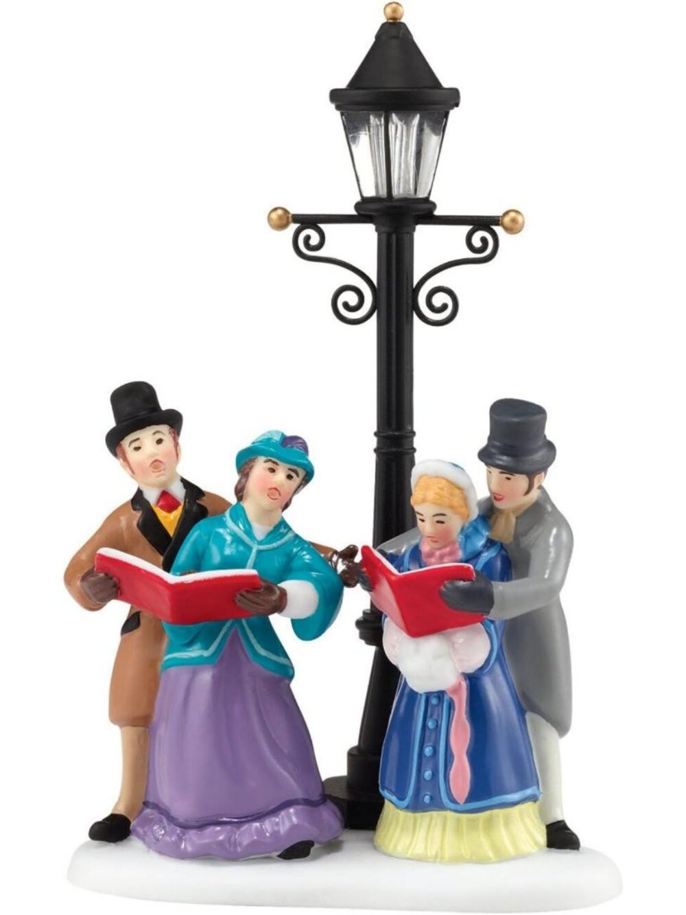 Charming Dickens' Village Caroling by Lamplight Figurine - 2.17 Inch Holiday